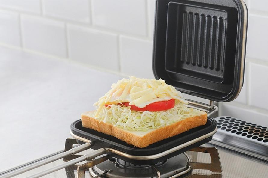 「ホットパン」でつくるホットサンド試食会