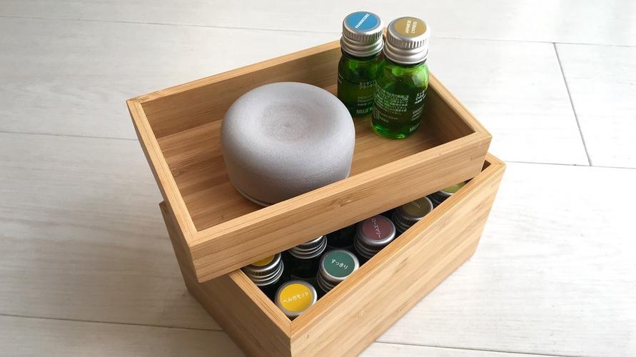 IKEAのドラガンにアロマオイルを収納するイメージ